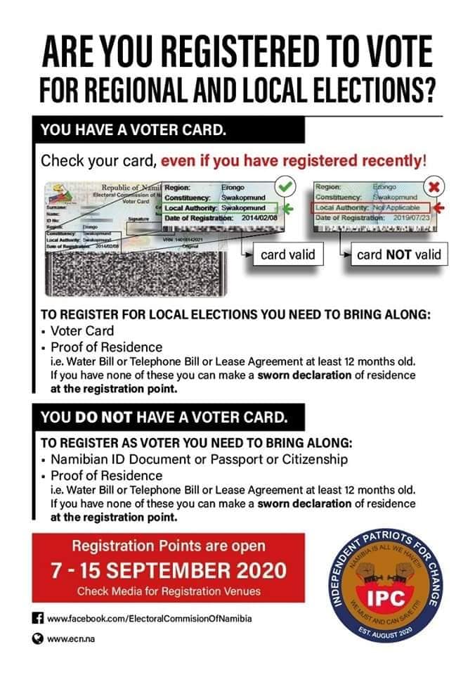 'Not Applicable' may mean you need a new voter's card - Namibia Fact Check