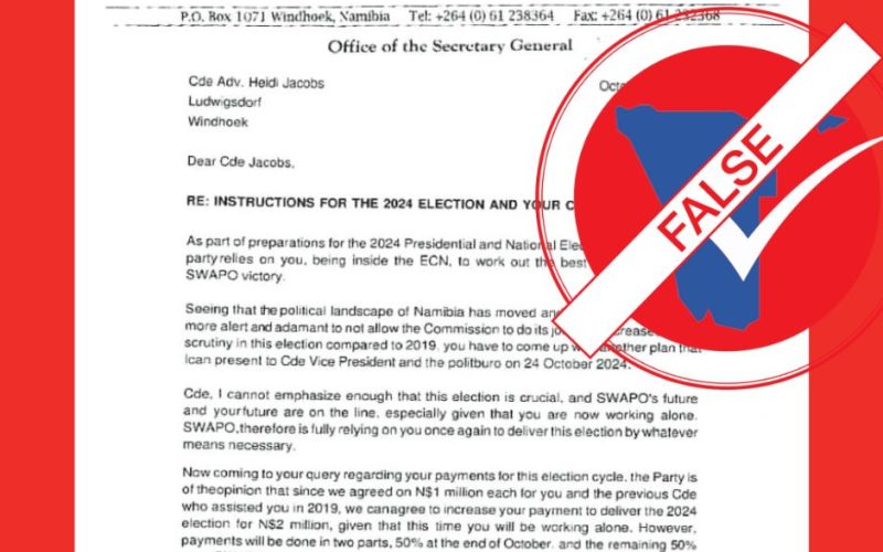 Fake Swapo letter