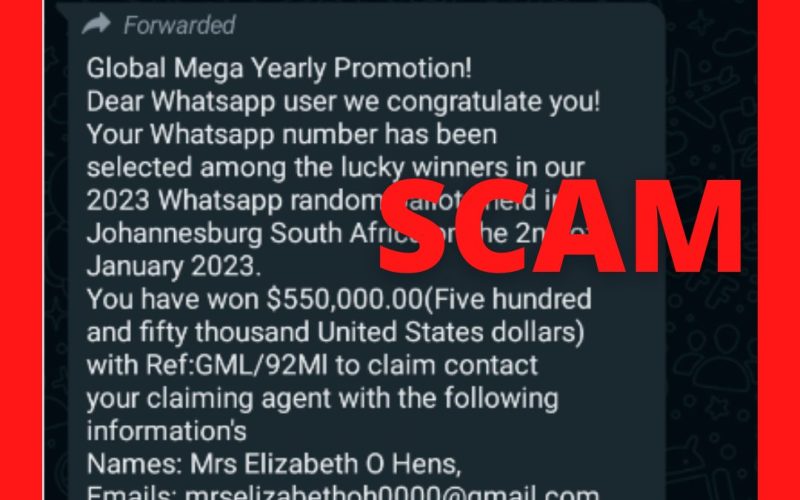 Lottery scam